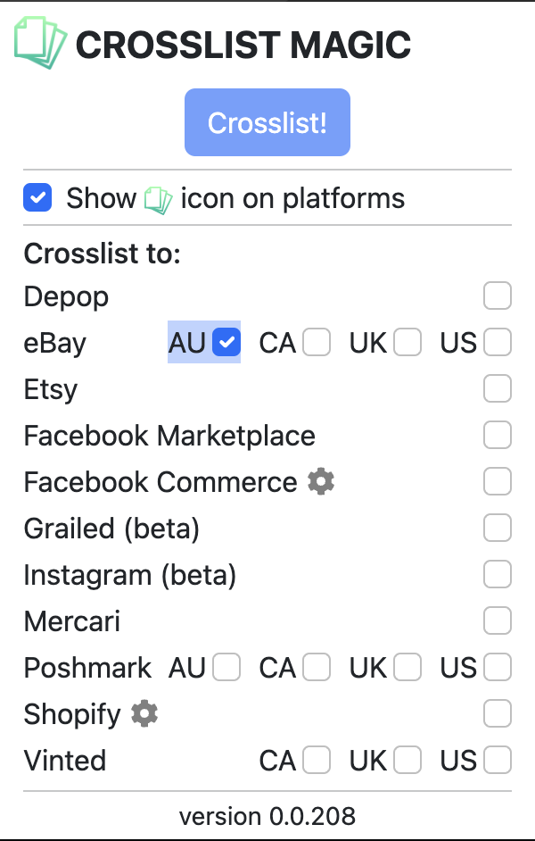 Crosslisting from Shopify to eBay (Australia)