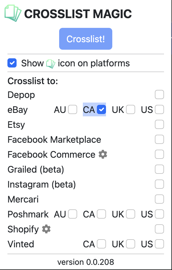 Crosslisting from Facebook to eBay (Canada)