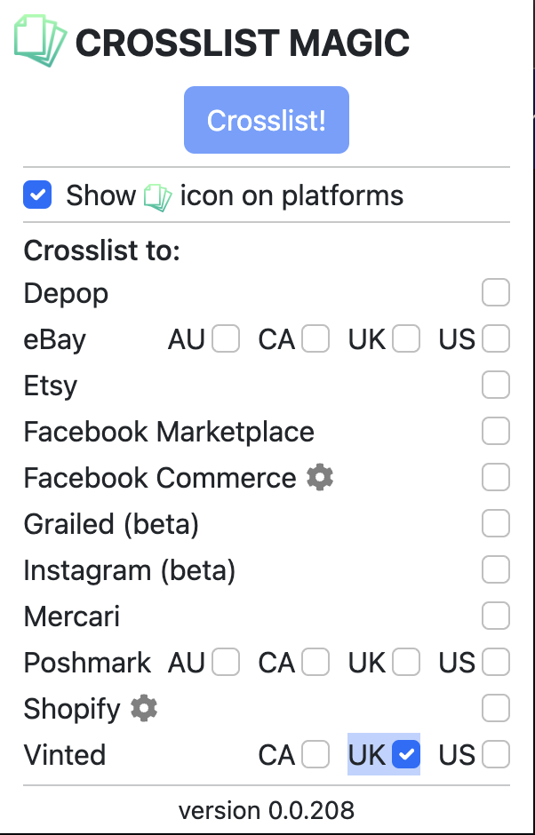 Crosslisting from eBay to Vinted (United Kingdom)
